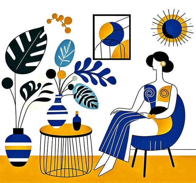 Sommer im Stil von Henri Matisse. ( 8 ) von Ineke de Rijk