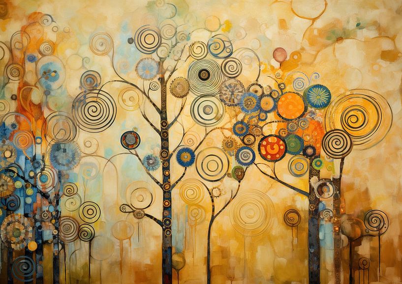 Cirkelbos van Abstract Schilderij