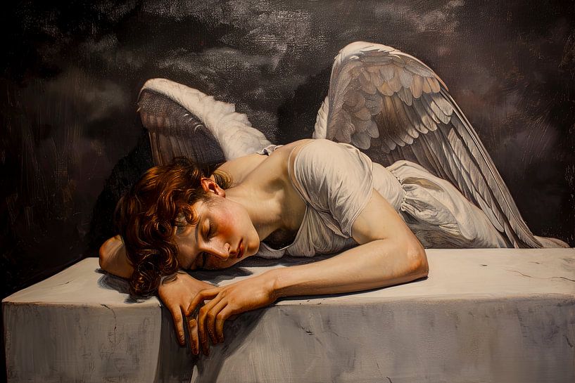 painterly portrait classic angel by Egon Zitter