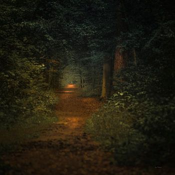 Hollands landschap in Drenthe met bos in de stijl van de Hollandse meesters
