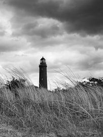 Darßer Ort Lighthouse black & white by Jörg Hausmann
