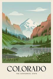 Colorado Vintage Travel Poster von Poster Art Shop