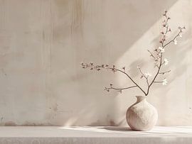 Minimalistische Stilllebenfotografie im Japandi-Stil
