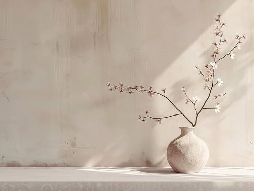 Minimalistische stillevenfotografie Japandi stijl