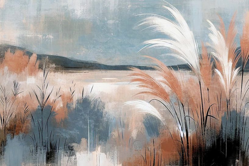 Paysage d'herbe scandinave par Mad Dog Art