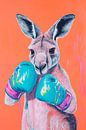 Boxing kangaroo artwork by Poster Art Shop thumbnail