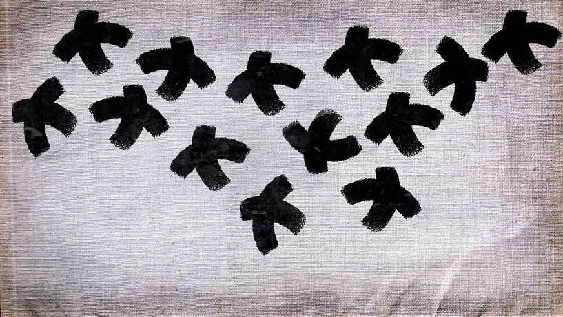 Modern Abstract Wabi Sabi Bird Flight Art by FRESH Fine Art