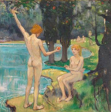 Adam und Eva (Paradies), Ludwig von Hofmann