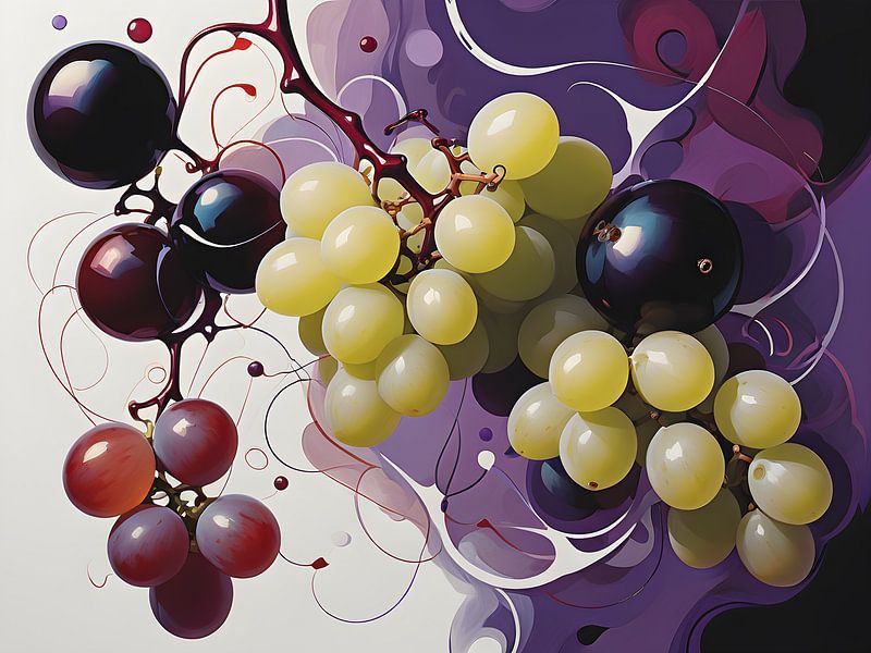 Powerful colours in modern grape composition by Bart Veeken