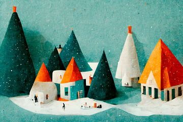 Cute Paper Village by treechild .