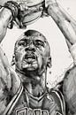 Michael Jordan, Chicago Bulls tekening/kunstwerk van Jos Hoppenbrouwers thumbnail
