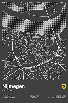 Stadskaart Nijmegen van Walljar