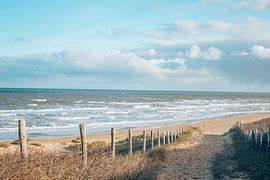 Op weg naar het strand - strandopgang - Wassenaarse Slag - Nederland van Wandeldingen