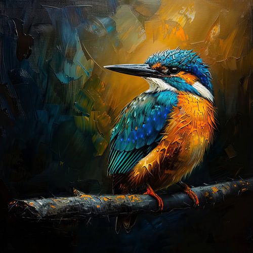 Eisvogel auf einem Ast