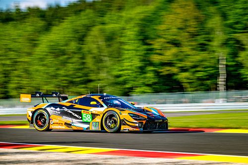 McLaren 720S GT3-raceauto op Spa-Francorchamps