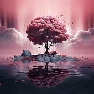 Die rosa Bauminsel