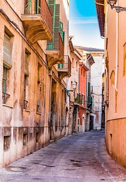 Straat in de oude stad van Palma de Mallorca, Spanje van Alex Winter