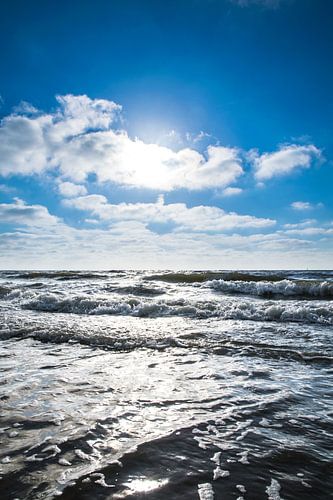 La mer à la plage de Scheveningen, Zuid-Holland