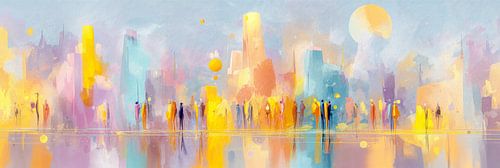 Menschen Stadt | Reflexionen eines urbanen Morgens von Moderne Kollektion