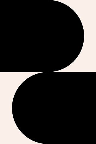 Moderne geometrische minimalistische kunst in zwart-wit nr. 18