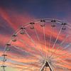 Ferris wheel in the sunset by Frank Herrmann