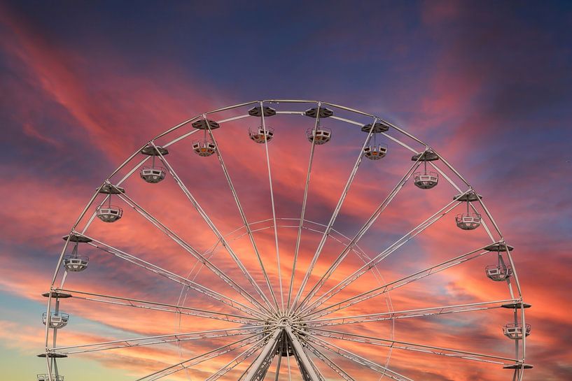 Riesenrad im Sonnenuntergang von Frank Herrmann