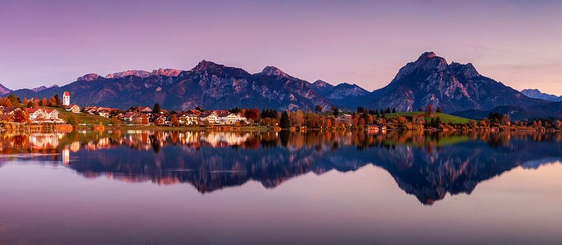 Hopfensee and alpine panorama by Frank Herrmann
