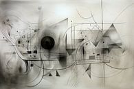 Abstract, zwart-wit-grijs, minimalisme - 5 van Joriali Abstract thumbnail