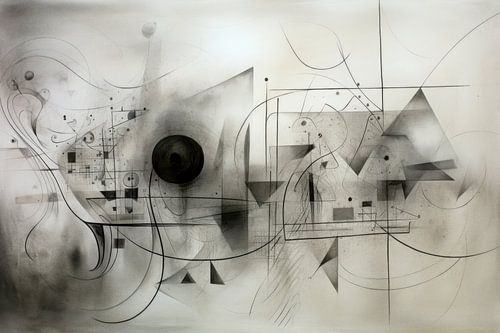 Abstract, zwart-wit-grijs, minimalisme - 5