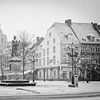 Minckelers op de Markt in Maastricht in de sneeuw van Streets of Maastricht