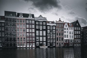 Traditional houses and bridges of Amsterdam