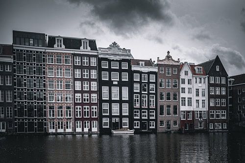 Traditional houses and bridges of Amsterdam
