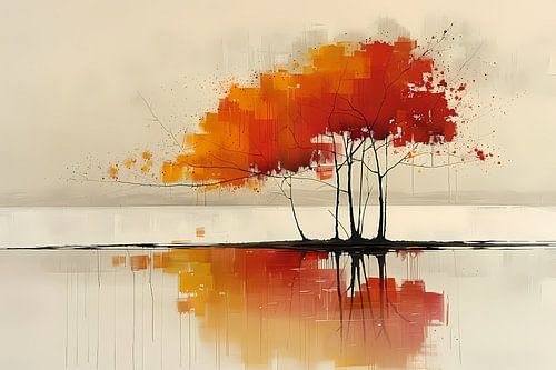 Weerspiegeling in het water