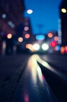 tram bokeh in helsinki