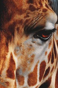 Giraffenauge im Detail Natürliche Majestät aus der Nähe