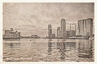 Vintage postcard: Rotterdam Rhine Harbour by Frans Blok thumbnail