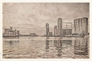 Vintage Ansichtskarte: Rotterdam Rheinhafen