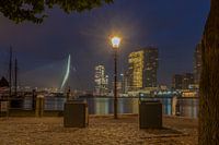 A light in the dark. Rotterdam in the evening