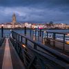 Skyline Deventer blauwe uur - versie 2 van Patrick Rodink