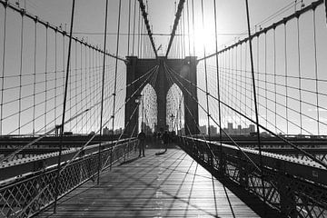 Brooklyn Bridge in zwart-wit van swc07