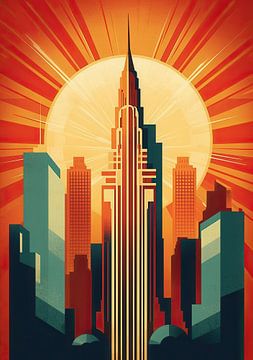 New York Art Deco Poster von Niklas Maximilian