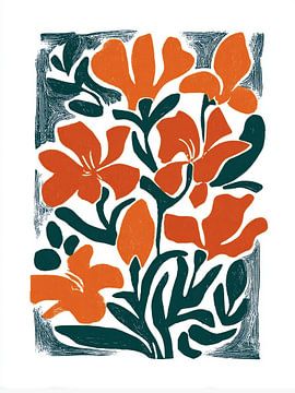 Wo Farbe in Form und Blatt schneidet