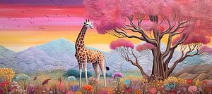 Girafe sur PixelPrestige