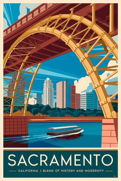 Sacramento, California von Poster Art Shop