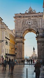 Lissabon Straßenansicht von oben von Chris Snoek