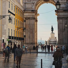 Lissabon Straßenansicht von oben von Chris Snoek