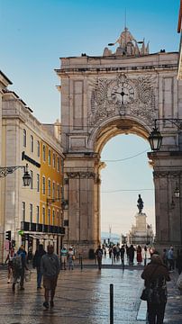 Lissabon Straatzicht van Bovenaf