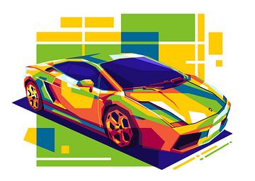 Lamborghini Gallardo Sportwagen in WPAP von Lintang Wicaksono