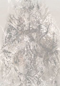 Japanse levensboom in beige-grijs van Mad Dog Art