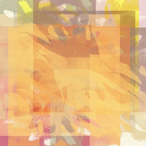 Modern kleurrijk abstract in geel, roze, taupe